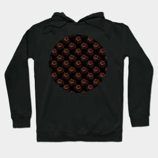 Black Round of Halloween Horror Pumpkin Heads Hoodie